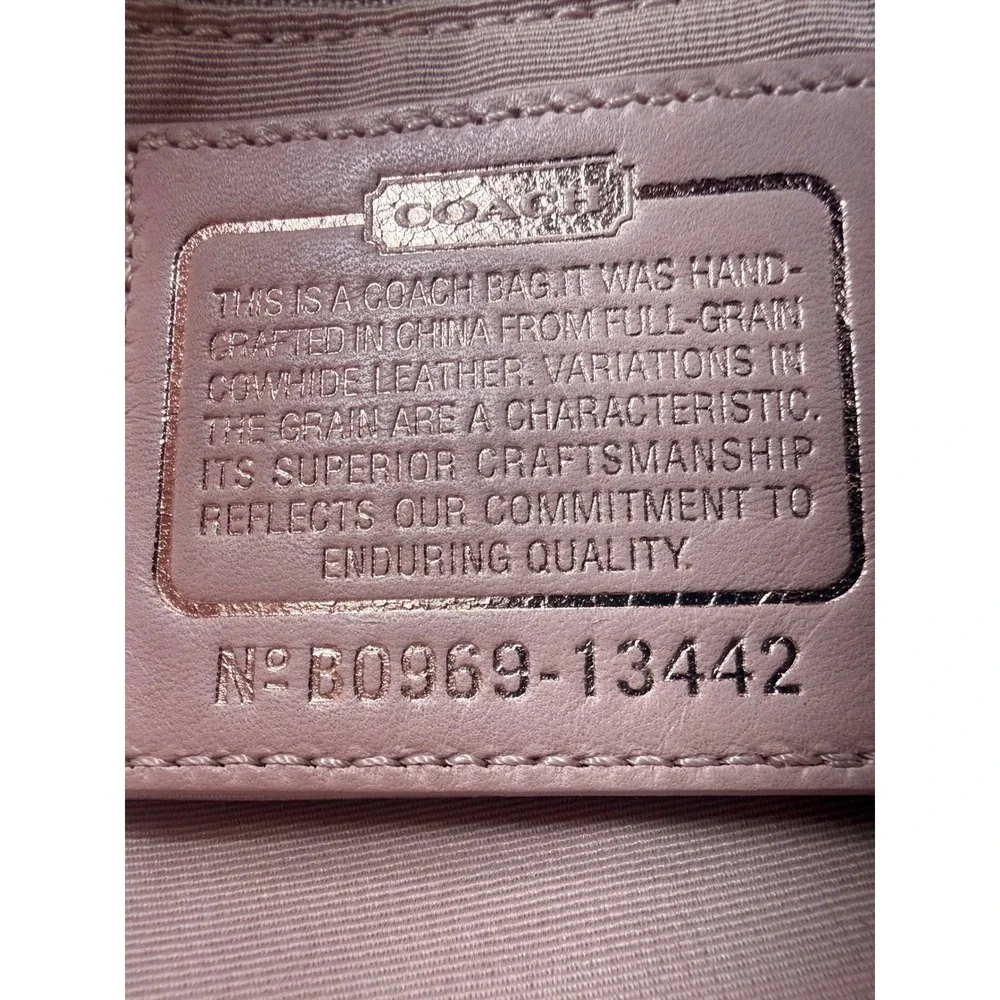 Coach Y2K Parker Pink Leather Shoulder Handbag Purse 13442